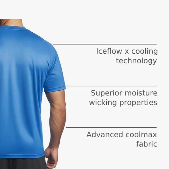 GearGlacier Instant Cooling Quick Dry Workout T-Shirt Sz 3X Men - Picture 4 of 6